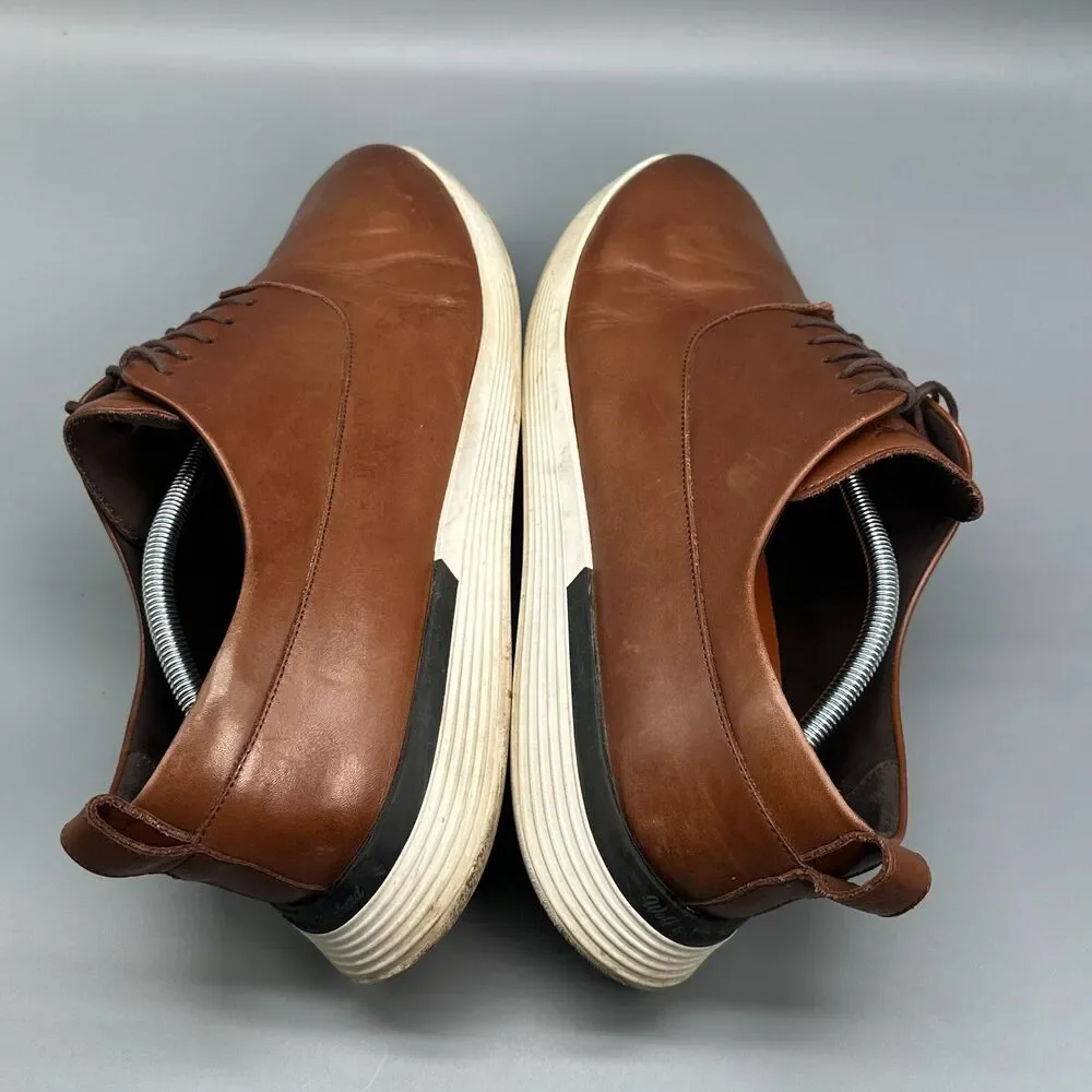 Wolf & Shepherd Crossover Derby Hybrid Mens 14 Brown Dress Shoes Lace-Up Low Top